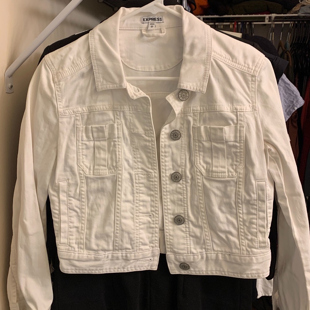 White jean jacket (cropped)